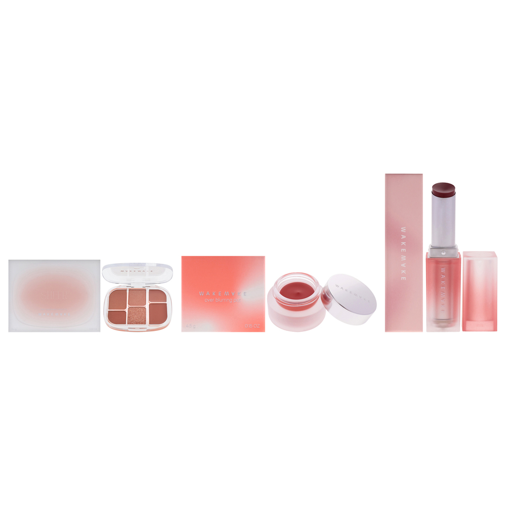 Wakemake Kit by Wakemake for Women - 3 Pc Kit 0.22oz Makeup - 01 Coral